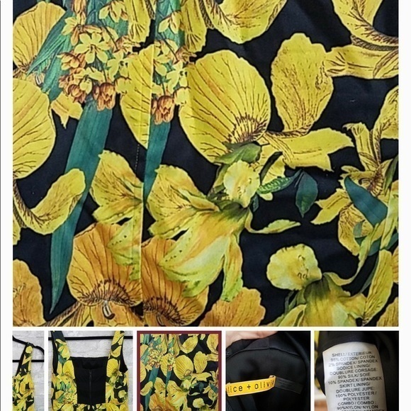 Alice and Olivia yellow flow dress - Picture 6 of 8